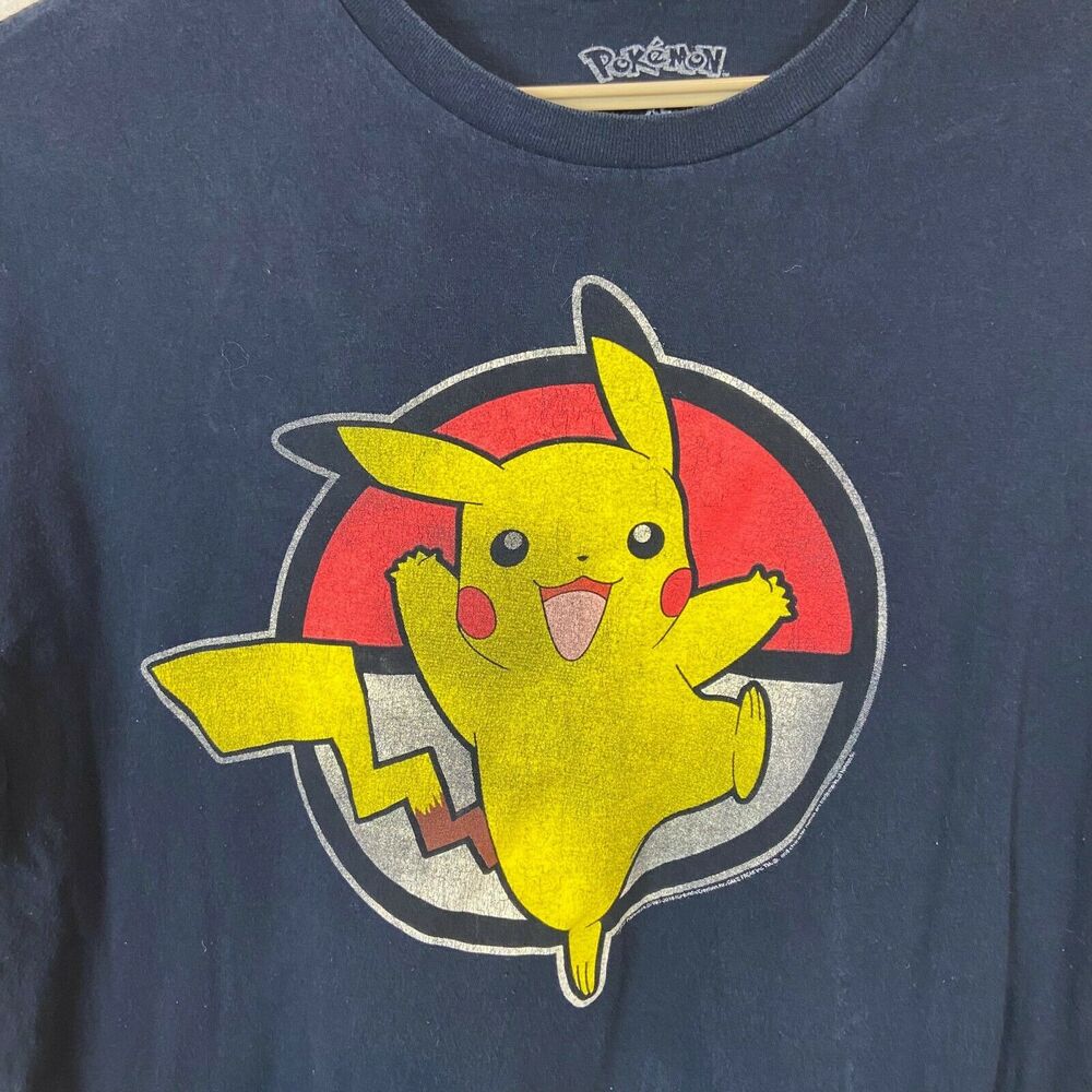 Pokemon T Shirt Men's Size XL Black Cotton Short Sleeve Crew Neck Graphic Retro - Picture 3 of 11